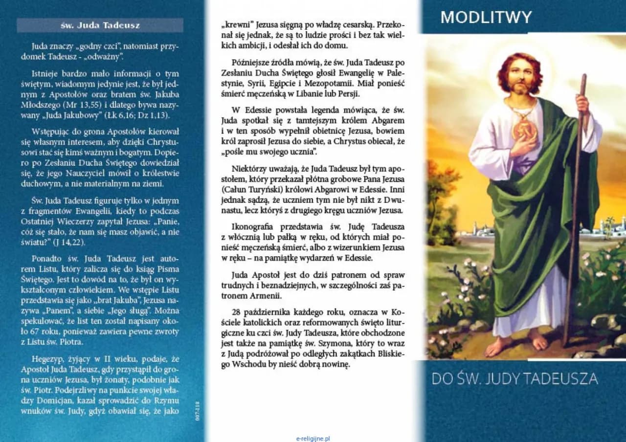 Litania do św. Judy Tadeusza - jak modlitwa zmienia życie i wiarę.